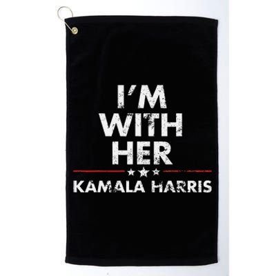 Im With Her Kamala Harris Platinum Collection Golf Towel