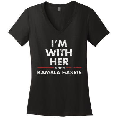 Im With Her Kamala Harris Women's V-Neck T-Shirt