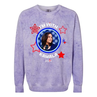 IM With Her Kamala Vote For 2024 President Kamala Harris Colorblast Crewneck Sweatshirt