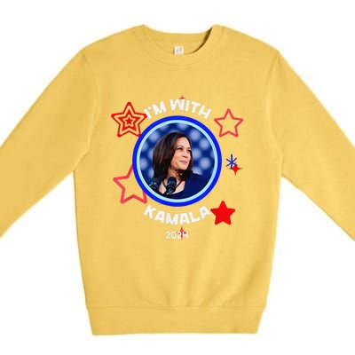 IM With Her Kamala Vote For 2024 President Kamala Harris Premium Crewneck Sweatshirt