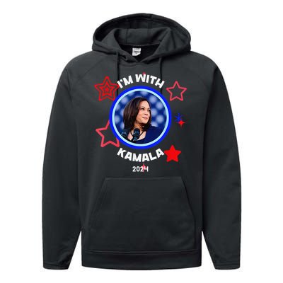 IM With Her Kamala Vote For 2024 President Kamala Harris Performance Fleece Hoodie