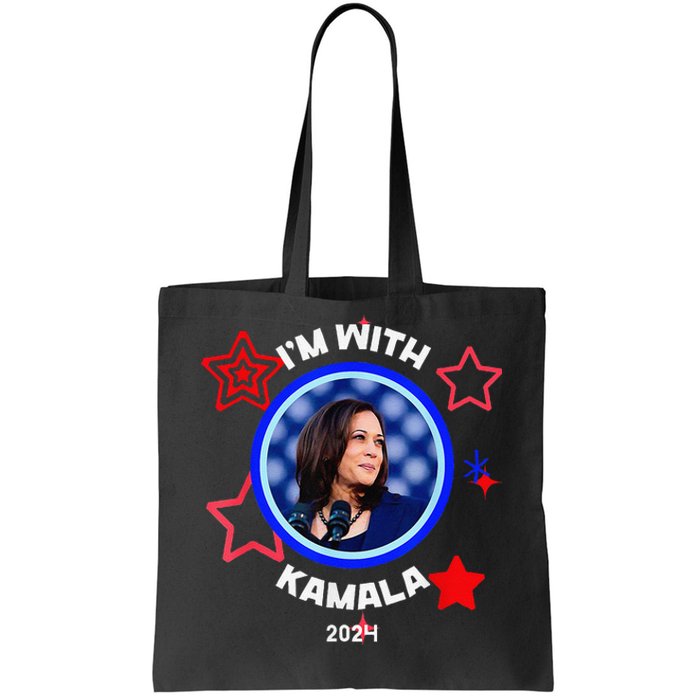 IM With Her Kamala Vote For 2024 President Kamala Harris Tote Bag