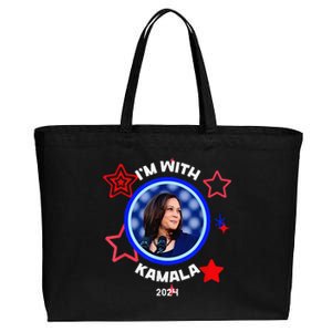 IM With Her Kamala Vote For 2024 President Kamala Harris Cotton Canvas Jumbo Tote