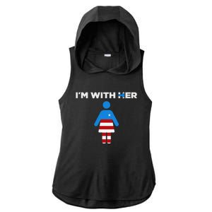 IM With Her Kamala Harris 2024 President Election Ladies PosiCharge Tri-Blend Wicking Draft Hoodie Tank