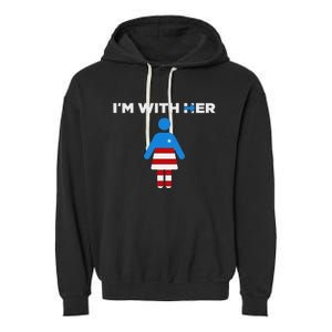 IM With Her Kamala Harris 2024 President Election Garment-Dyed Fleece Hoodie