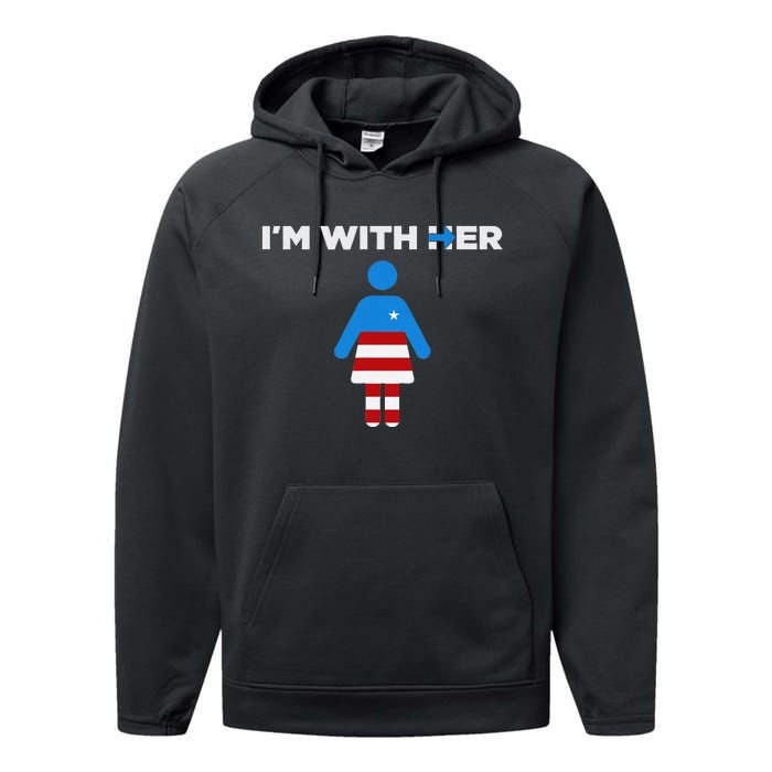 IM With Her Kamala Harris 2024 President Election Performance Fleece Hoodie