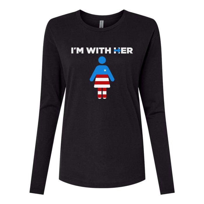 IM With Her Kamala Harris 2024 President Election Womens Cotton Relaxed Long Sleeve T-Shirt