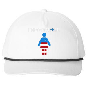 IM With Her Kamala Harris 2024 President Election Snapback Five-Panel Rope Hat