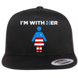 IM With Her Kamala Harris 2024 President Election Flat Bill Trucker Hat