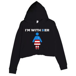 IM With Her Kamala Harris 2024 President Election Crop Fleece Hoodie