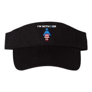 IM With Her Kamala Harris 2024 President Election Valucap Bio-Washed Visor