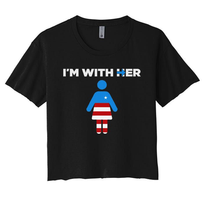 IM With Her Kamala Harris 2024 President Election Women's Crop Top Tee