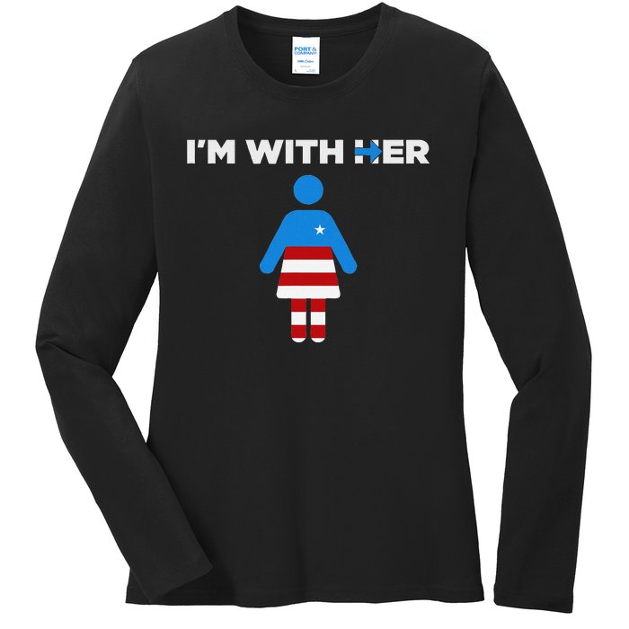 IM With Her Kamala Harris 2024 President Election Ladies Long Sleeve Shirt