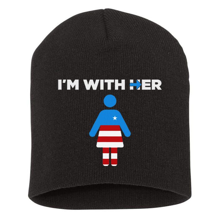 IM With Her Kamala Harris 2024 President Election Short Acrylic Beanie