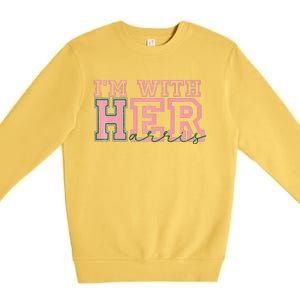 IM With Her Kamala Vote For 2024 President Kamala Harris Premium Crewneck Sweatshirt