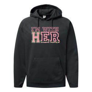 IM With Her Kamala Vote For 2024 President Kamala Harris Performance Fleece Hoodie