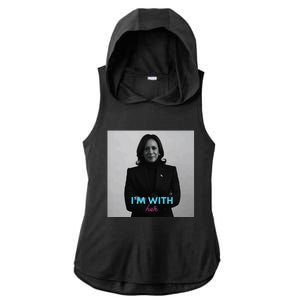 IM With Her Kamala Ladies PosiCharge Tri-Blend Wicking Draft Hoodie Tank