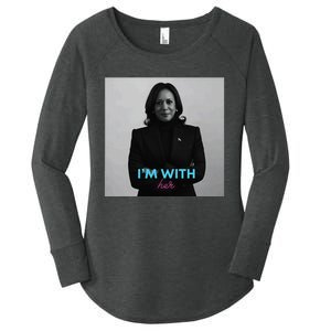 IM With Her Kamala Women's Perfect Tri Tunic Long Sleeve Shirt