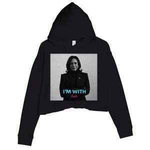 IM With Her Kamala Crop Fleece Hoodie