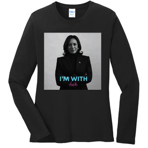 IM With Her Kamala Ladies Long Sleeve Shirt