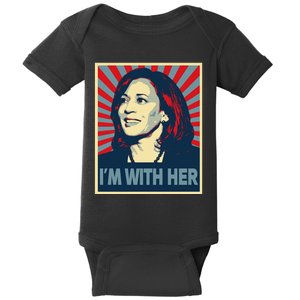 IM With Her Kamala Vote For 2024 President Kamala Harris Baby Bodysuit