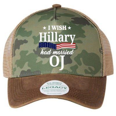 I Wish Hillary Had Married Oj Funny Politcal Legacy Tie Dye Trucker Hat