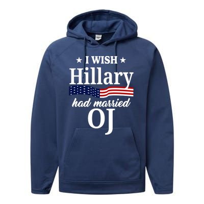 I Wish Hillary Had Married Oj Funny Politcal Performance Fleece Hoodie