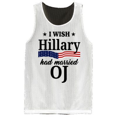 I Wish Hillary Had Married Oj Funny Politcal Mesh Reversible Basketball Jersey Tank