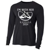 IM With Her Kamala Chucks And Pearls Election 2024 Cooling Performance Long Sleeve Crew