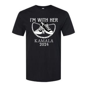 IM With Her Kamala Chucks And Pearls Election 2024 Softstyle CVC T-Shirt