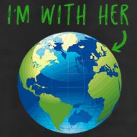 IM With Her Planet Earth Day Climate Change Gift 7 Panel Mesh Trucker Snapback Hat