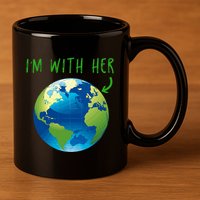 IM With Her Planet Earth Day Climate Change Gift 11oz C Handle Ceramic Mug