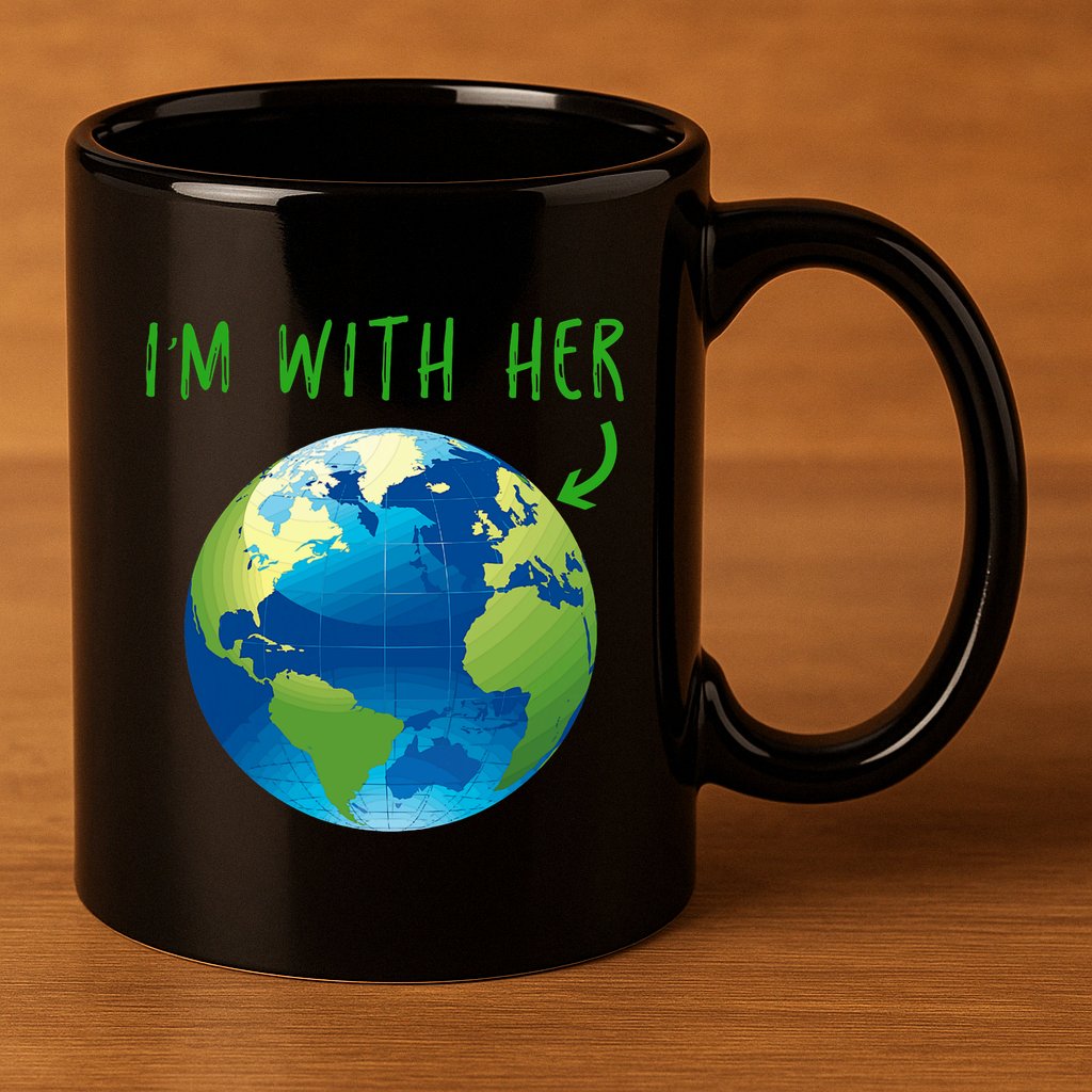 IM With Her Planet Earth Day Climate Change Gift 11oz C Handle Ceramic Mug