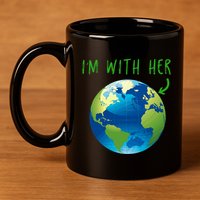 IM With Her Planet Earth Day Climate Change Gift 11oz C Handle Ceramic Mug