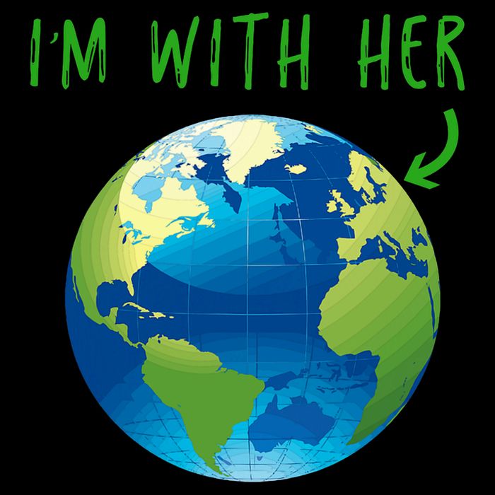 IM With Her Planet Earth Day Climate Change Gift Drawstring Bag