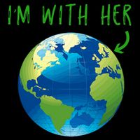 IM With Her Planet Earth Day Climate Change Gift 16 in Basic Backpack