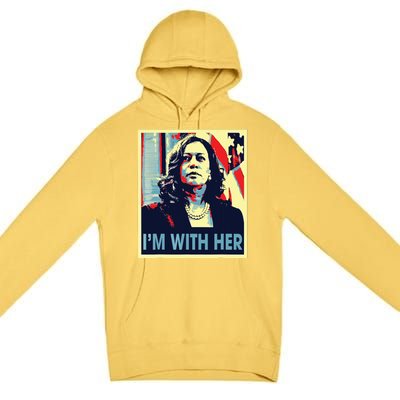 Im With Her Kamala Vote For 2024 President Kamala Harris Premium Pullover Hoodie