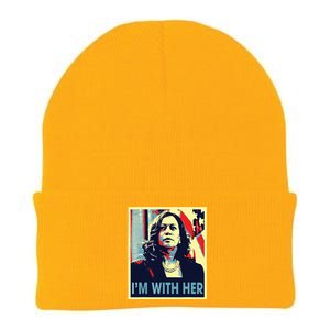 Im With Her Kamala Vote For 2024 President Kamala Harris Knit Cap Winter Beanie