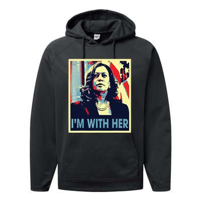 Im With Her Kamala Vote For 2024 President Kamala Harris Performance Fleece Hoodie