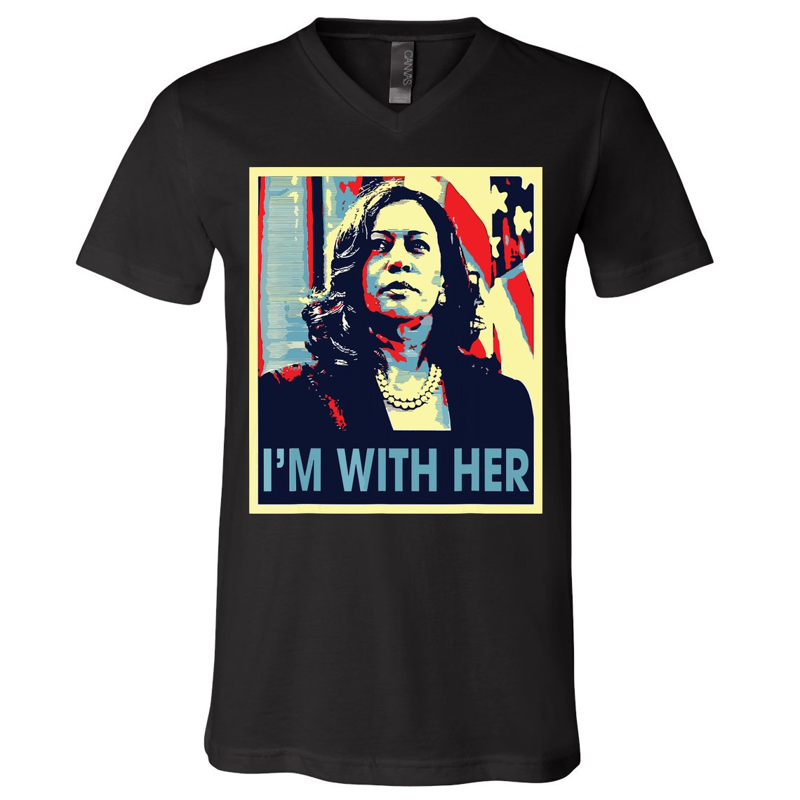 Im With Her Kamala Vote For 2024 President Kamala Harris V-Neck T-Shirt