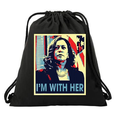 Im With Her Kamala Vote For 2024 President Kamala Harris Drawstring Bag