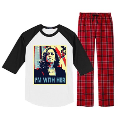 Im With Her Kamala Vote For 2024 President Kamala Harris Raglan Sleeve Pajama Set