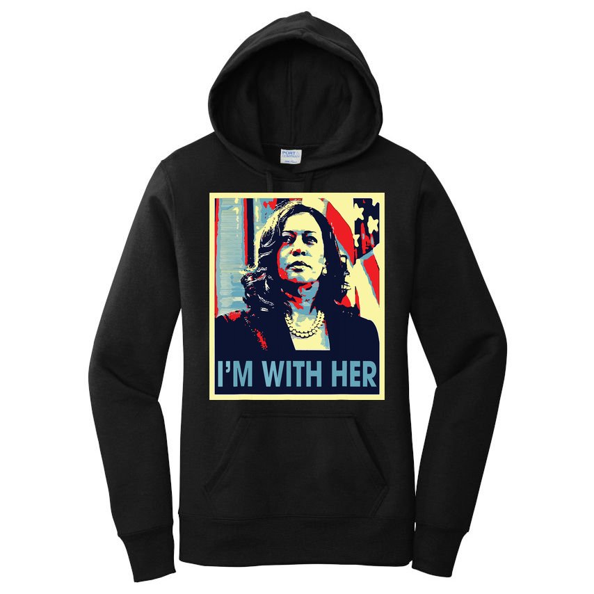 Im With Her Kamala Vote For 2024 President Kamala Harris Women's Pullover Hoodie