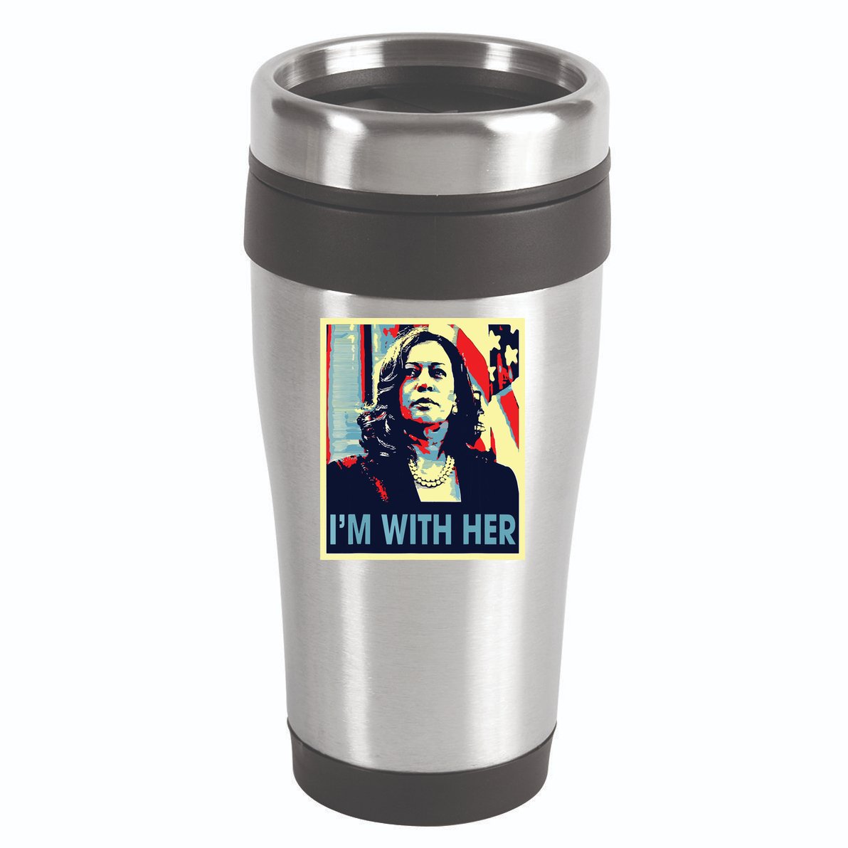 Im With Her Kamala Vote For 2024 President Kamala Harris 16oz Travel Tumbler