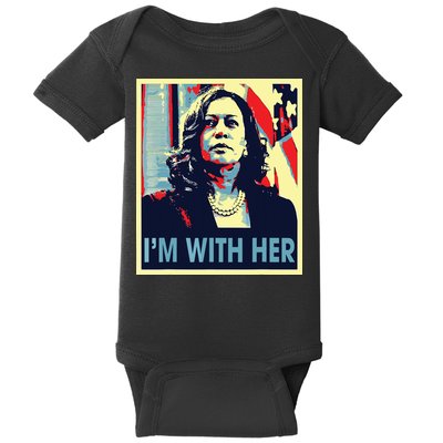 Im With Her Kamala Vote For 2024 President Kamala Harris Baby Bodysuit
