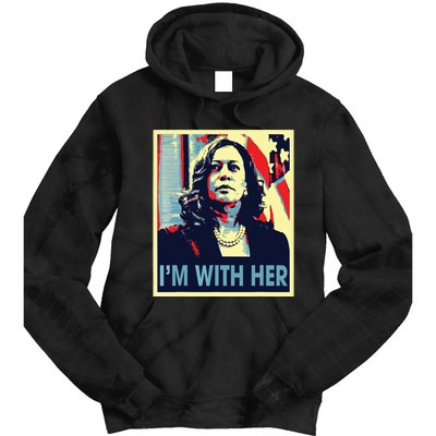 Im With Her Kamala Vote For 2024 President Kamala Harris Tie Dye Hoodie