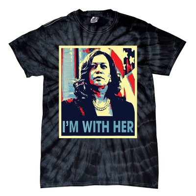 Im With Her Kamala Vote For 2024 President Kamala Harris Tie-Dye T-Shirt