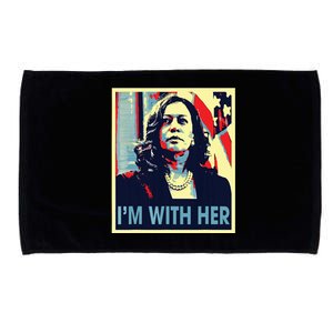 Im With Her Kamala Vote For 2024 President Kamala Harris Microfiber Hand Towel