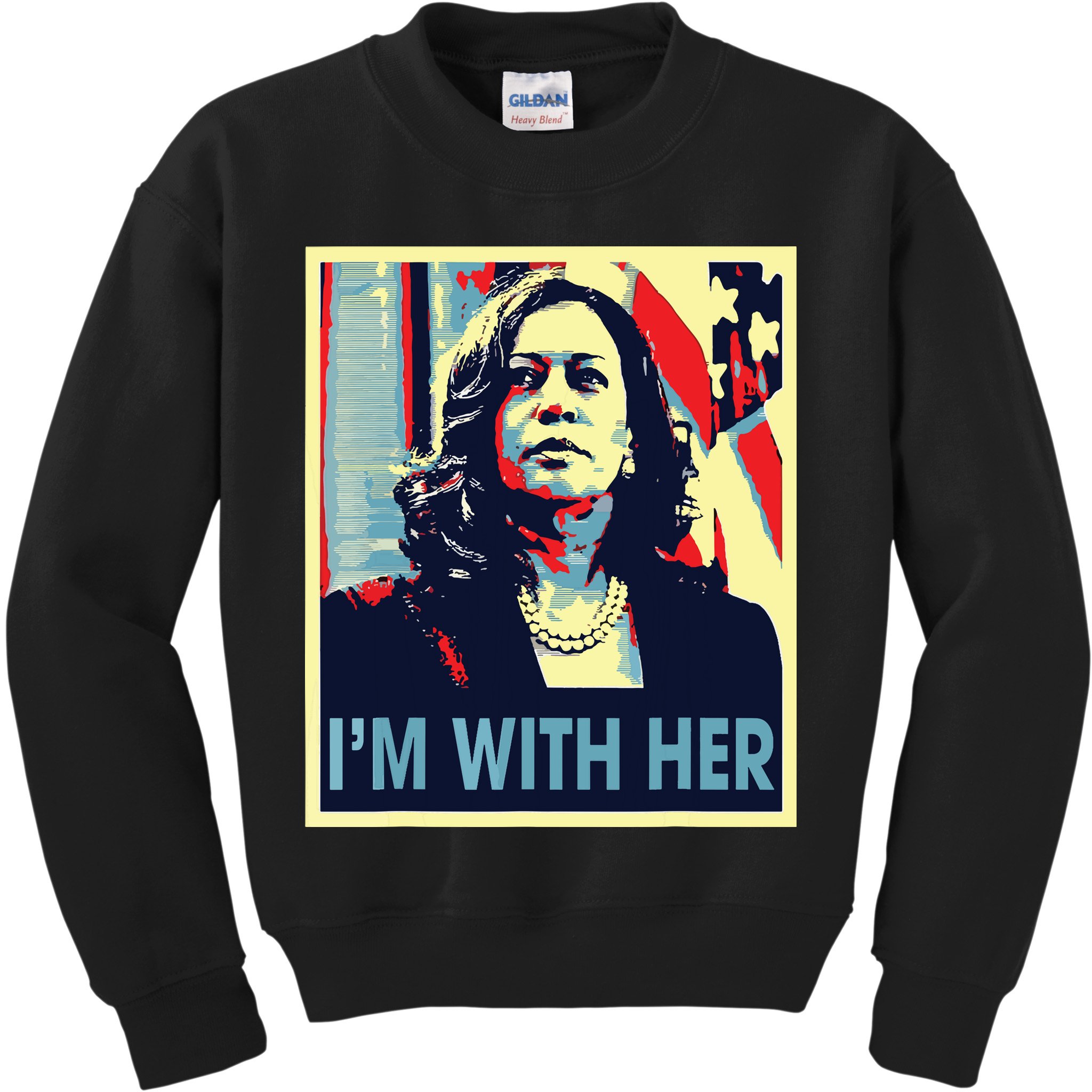 Im With Her Kamala Vote For 2024 President Kamala Harris Kids Sweatshirt