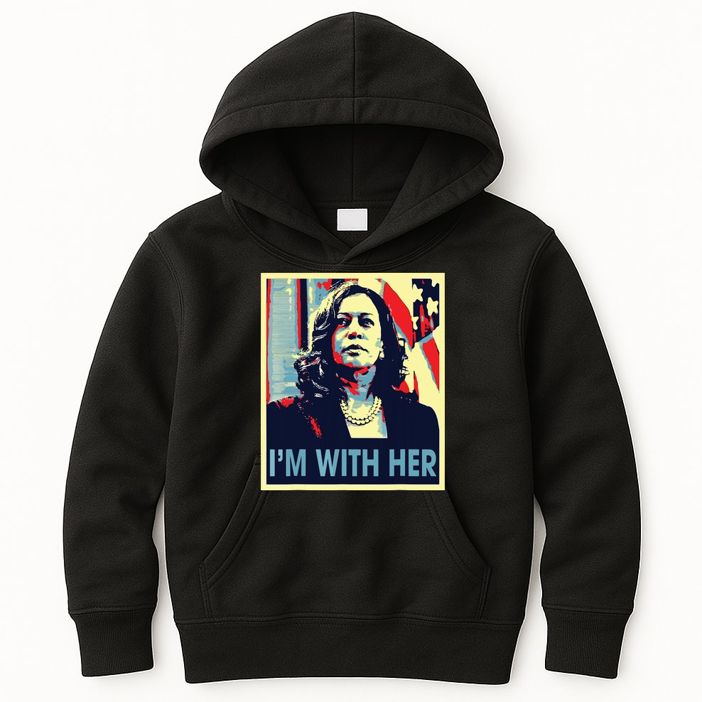 Im With Her Kamala Vote For 2024 President Kamala Harris Kids Hoodie